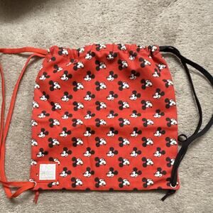 LittleMissMatched Mickey Mouse drawstring kids backpack red black striped